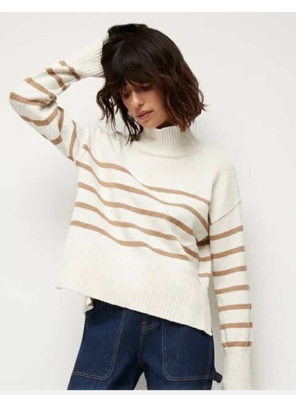 Veronica Beard Lancetti Striped Cotton Sweater XS